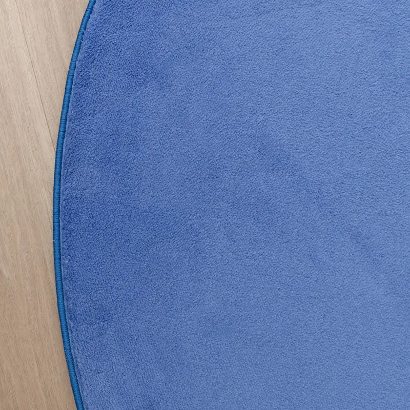Waschbarer Teppich Rund - Vivid Blau