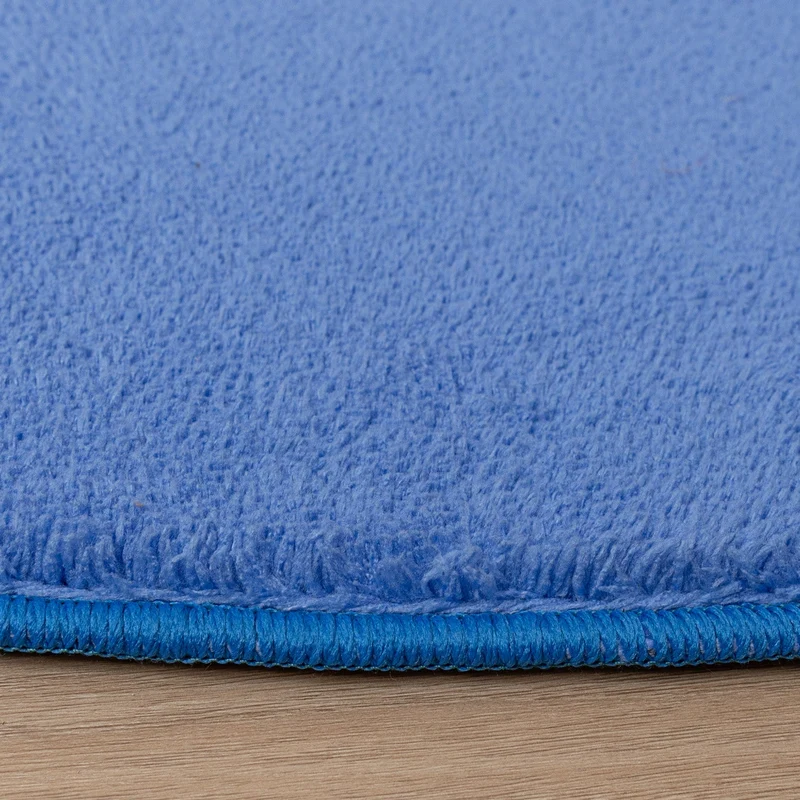 Waschbarer Teppich Rund - Vivid Blau