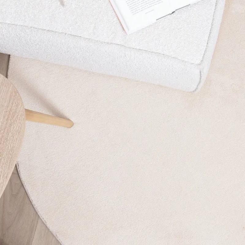 Waschbarer Teppich Rund - Vivid Beige