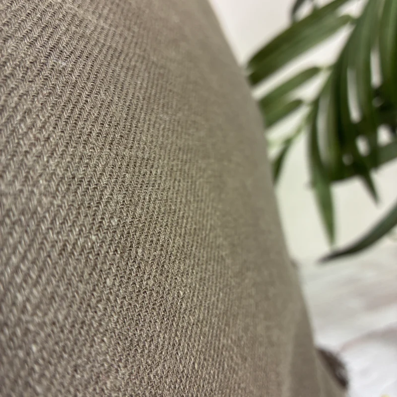 PTMD Dolly Dekokissen Taupe Khaki Quasten 45x45 Neuware