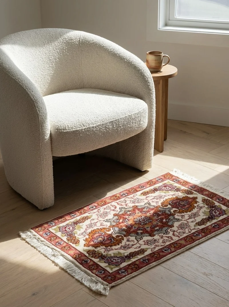 Tabriz 50 Raj · Handgeknüpft – Beige, 45x33 cm
