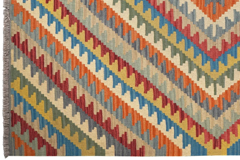 Kelim Gashgai · Handgewebt – Bunt, 241x176 cm