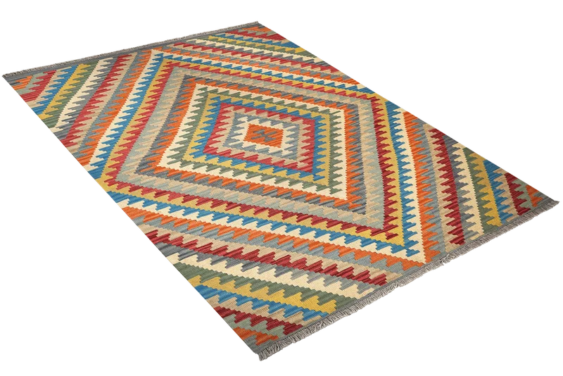 Kelim Gashgai · Handgewebt – Bunt, 241x176 cm