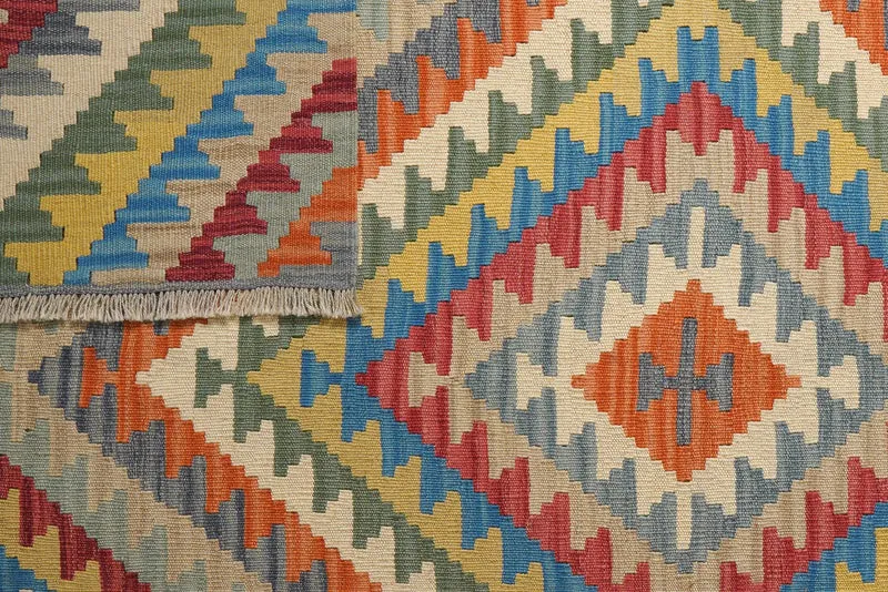 Kelim Gashgai · Handgewebt – Bunt, 241x176 cm