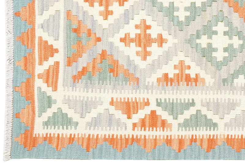 Kelim Gashgai · Handgewebt – Grau, 146x100 cm