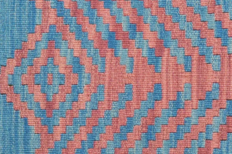 Kelim Gashgai · Handgewebt – Blau, 194x58 cm