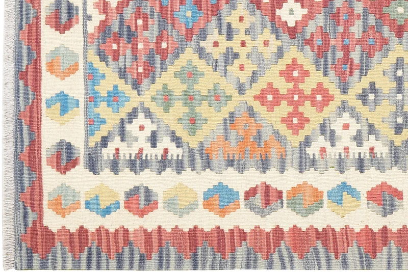 Kelim Gashgai · Handgewebt – Beige, 176x124 cm