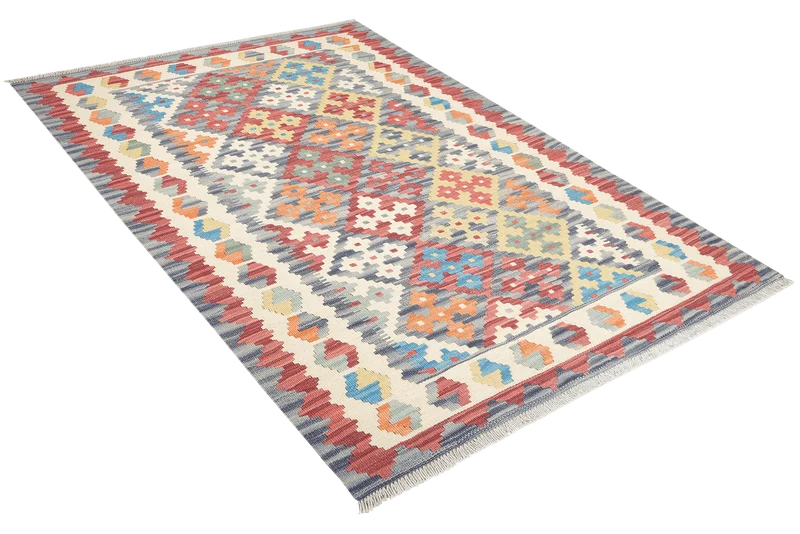 Kelim Gashgai · Handgewebt – Beige, 176x124 cm