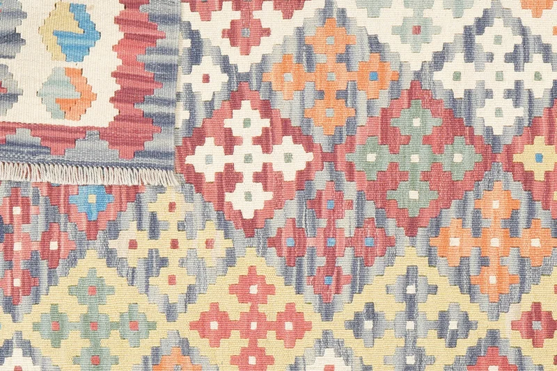 Kelim Gashgai · Handgewebt – Beige, 176x124 cm