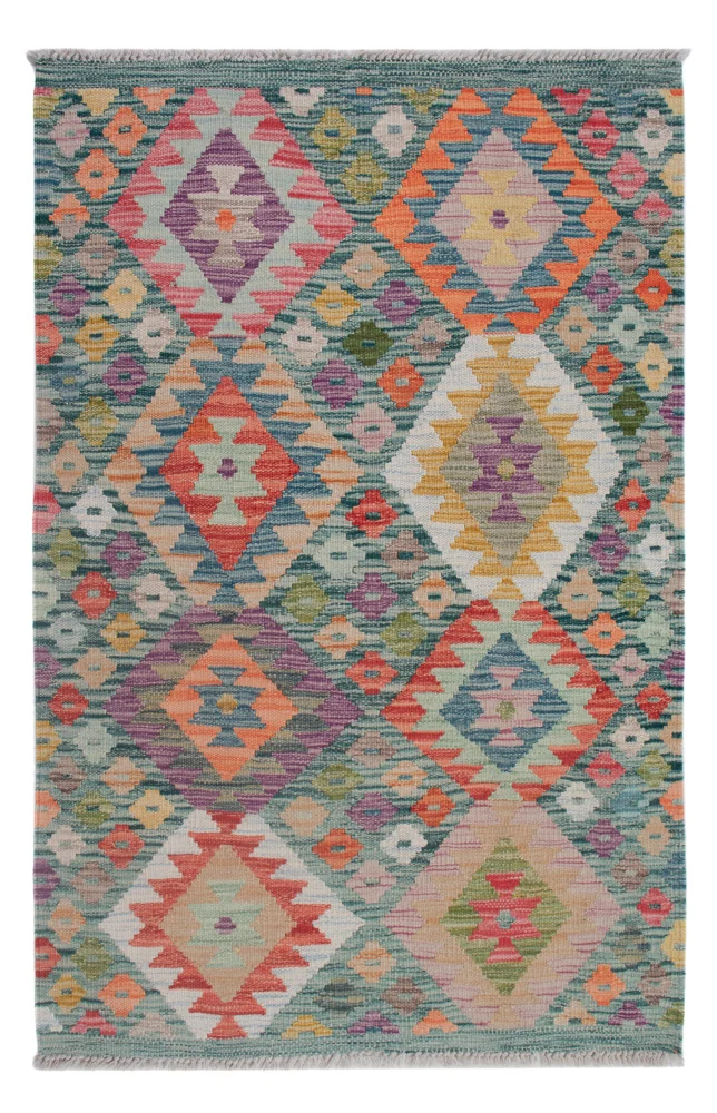 Kelim Maimene Teppich 84x128cm - mehrfarbig