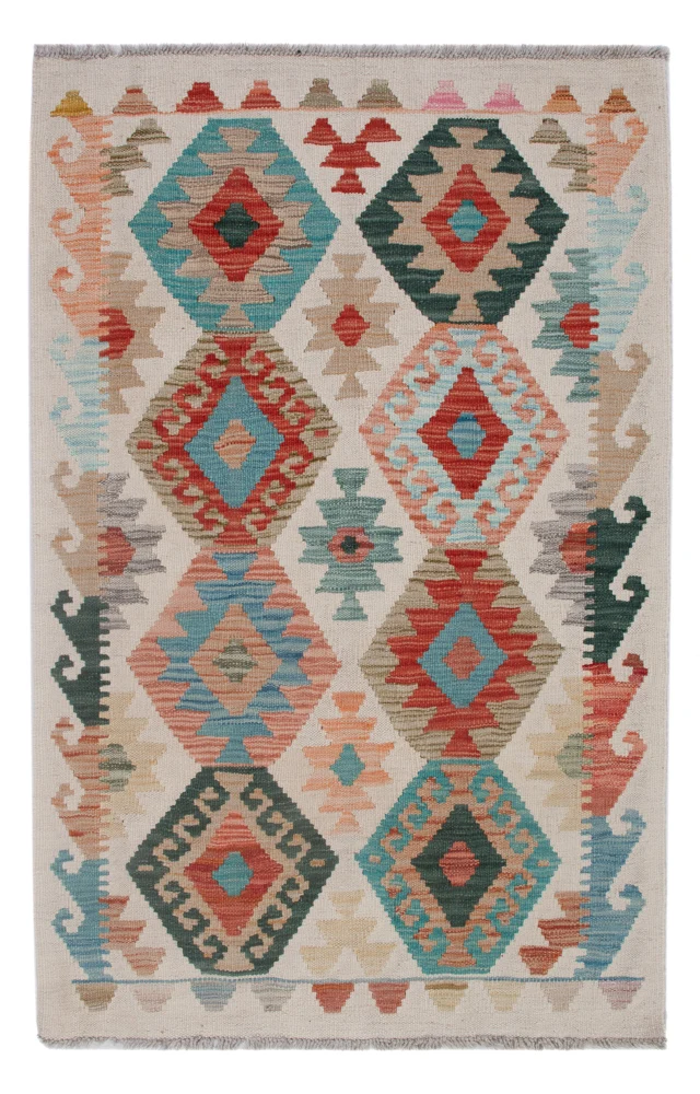 Kelim Maimene Teppich 82x128cm - mehrfarbig