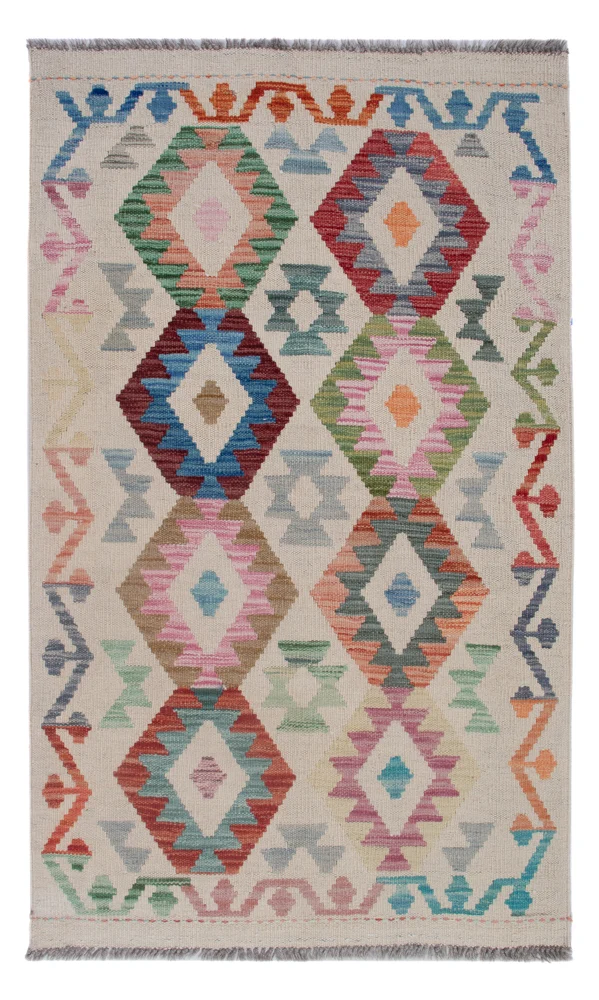 Kelim Maimene Teppich 80x126cm - mehrfarbig