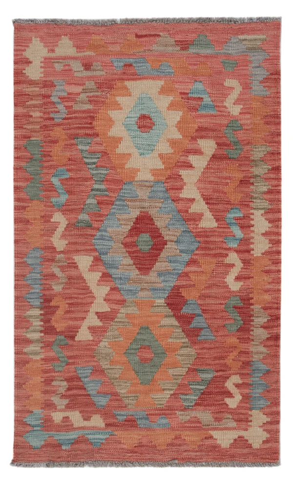Kelim Maimene Teppich 74x125cm - mehrfarbig