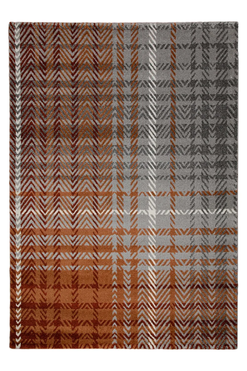 160x230 Teppich Wohnzimmer Grau Braun Muster