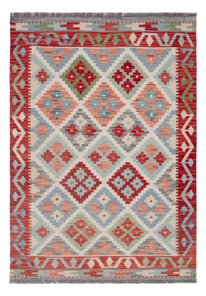 Kelim Maimene Teppich 83x120cm - mehrfarbig