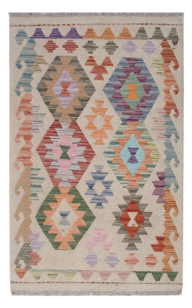 Kelim Maimene Teppich 78x121cm - mehrfarbig