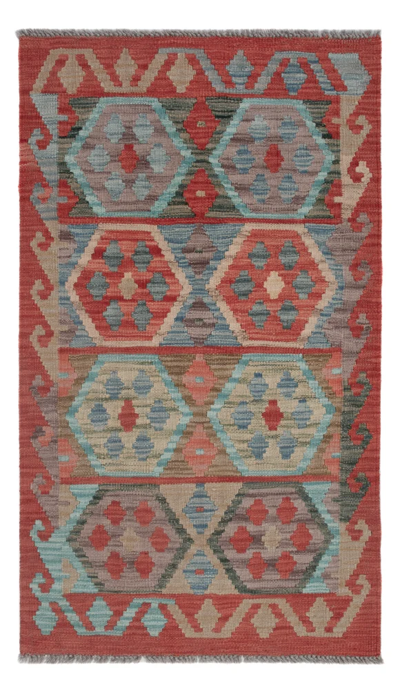 Kelim Maimene Teppich 72x124cm - mehrfarbig
