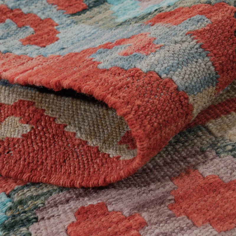 Kelim Maimene Teppich 72x124cm - mehrfarbig