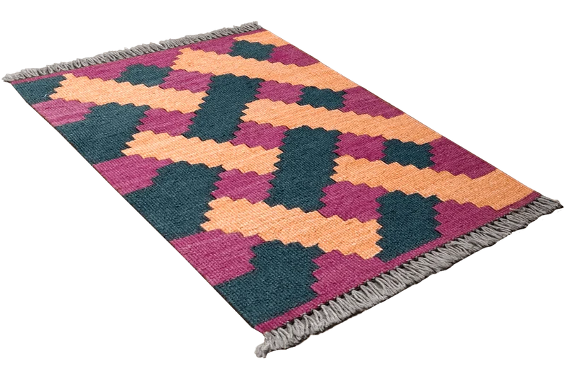 Kelim Gashgai · Handgewebt – Bunt, 62x42 cm