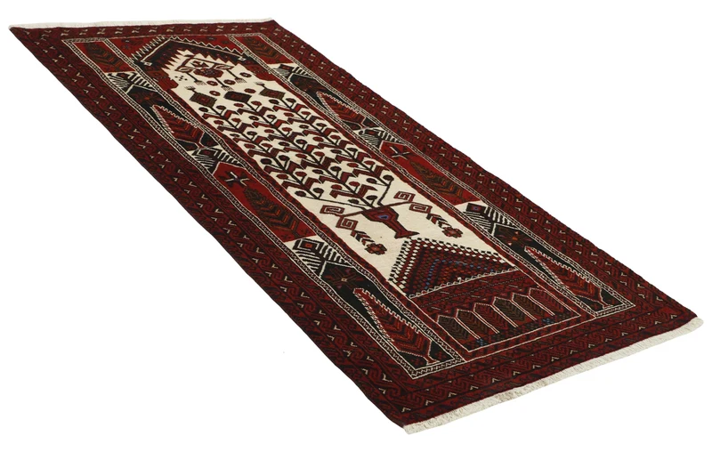 MY-RUG Teppich "Belutsch" Gebetsteppich-Design, Handgeknüpft