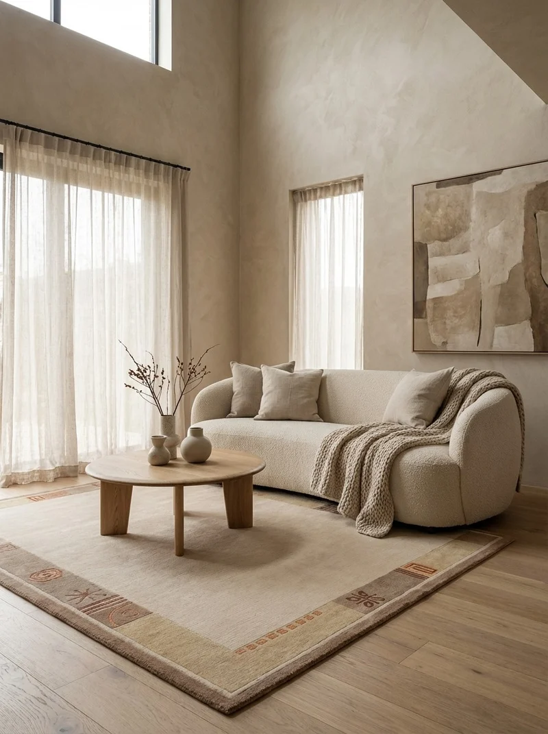 Nepal · Handgeknüpft – Beige, 199x143 cm