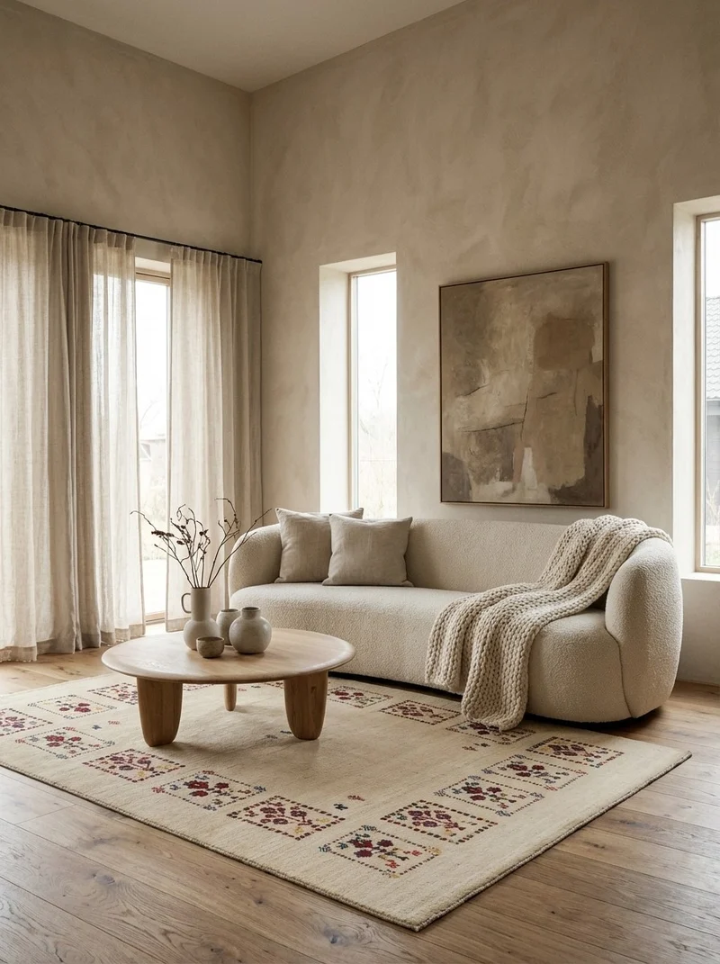 Rizbaf · Handgeknüpft – Beige, 180x119 cm