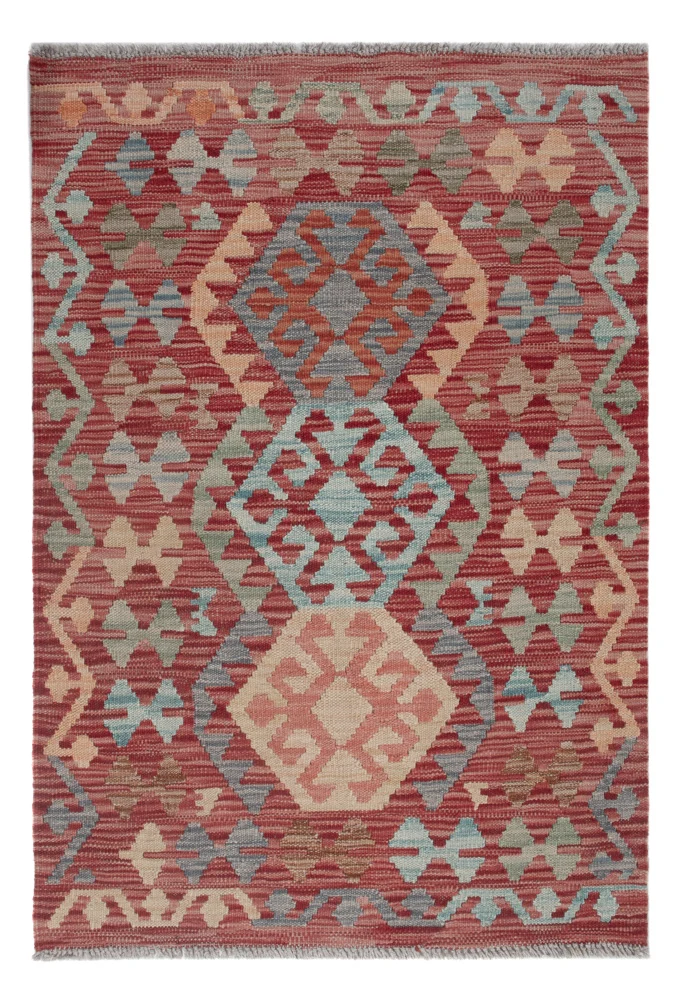 Kelim Maimene Teppich 81x117cm - mehrfarbig
