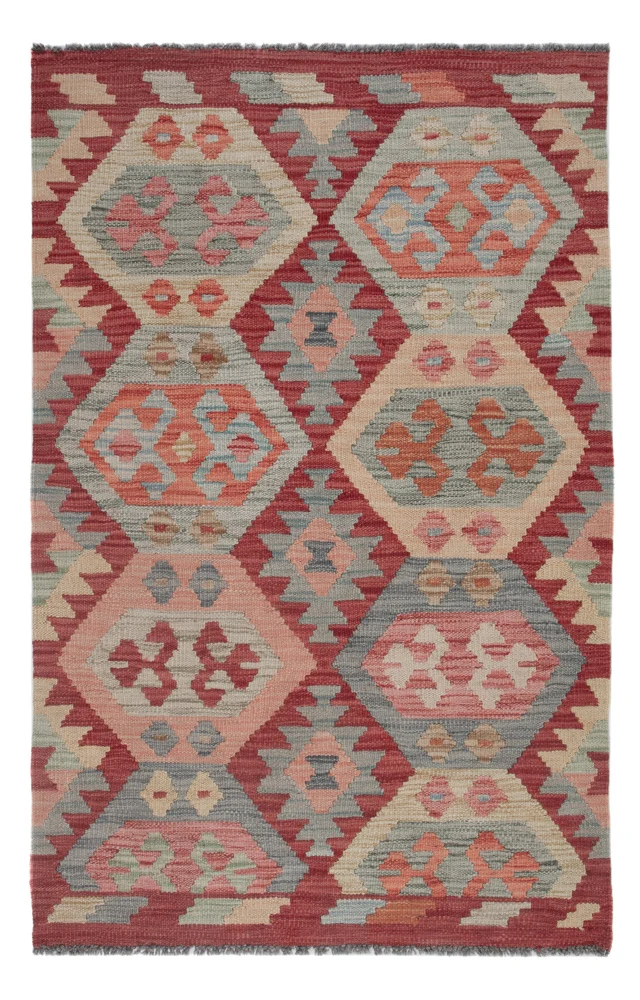 Kelim Maimene Teppich 80x122cm - mehrfarbig