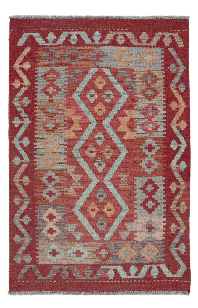 Kelim Maimene Teppich 79x123cm - mehrfarbig