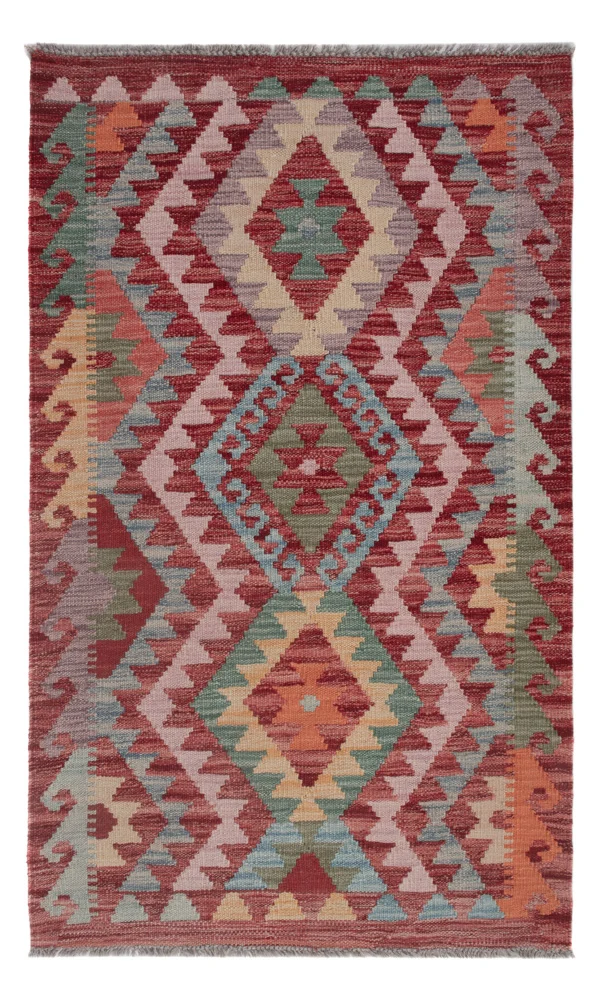 Kelim Maimene Teppich 75x122cm - mehrfarbig