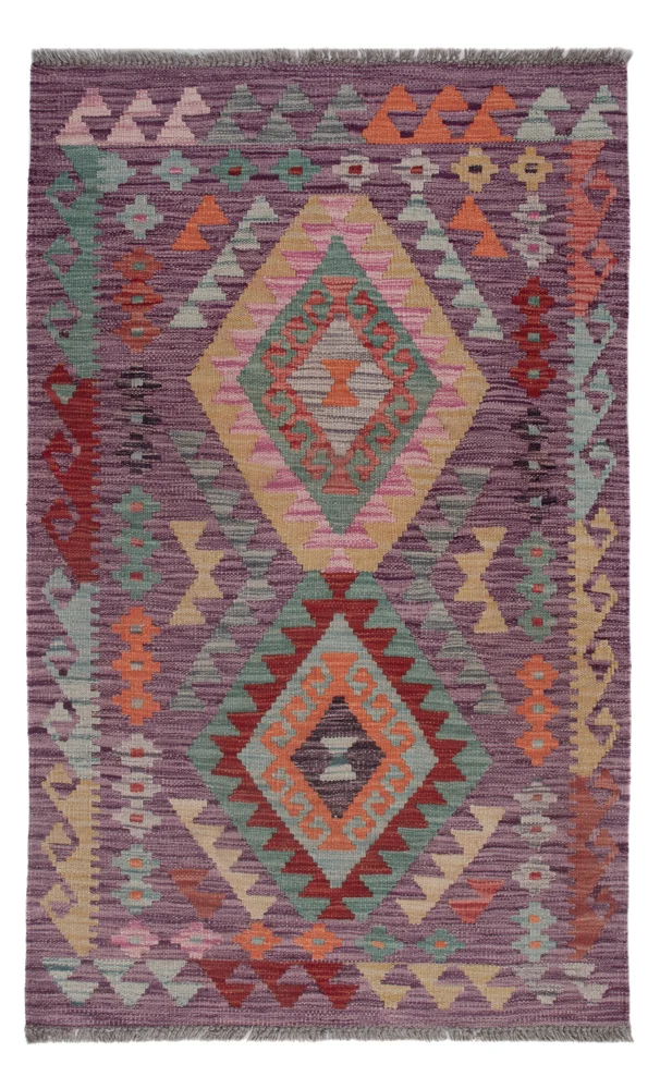 Kelim Maimene Teppich 78x126cm - mehrfarbig