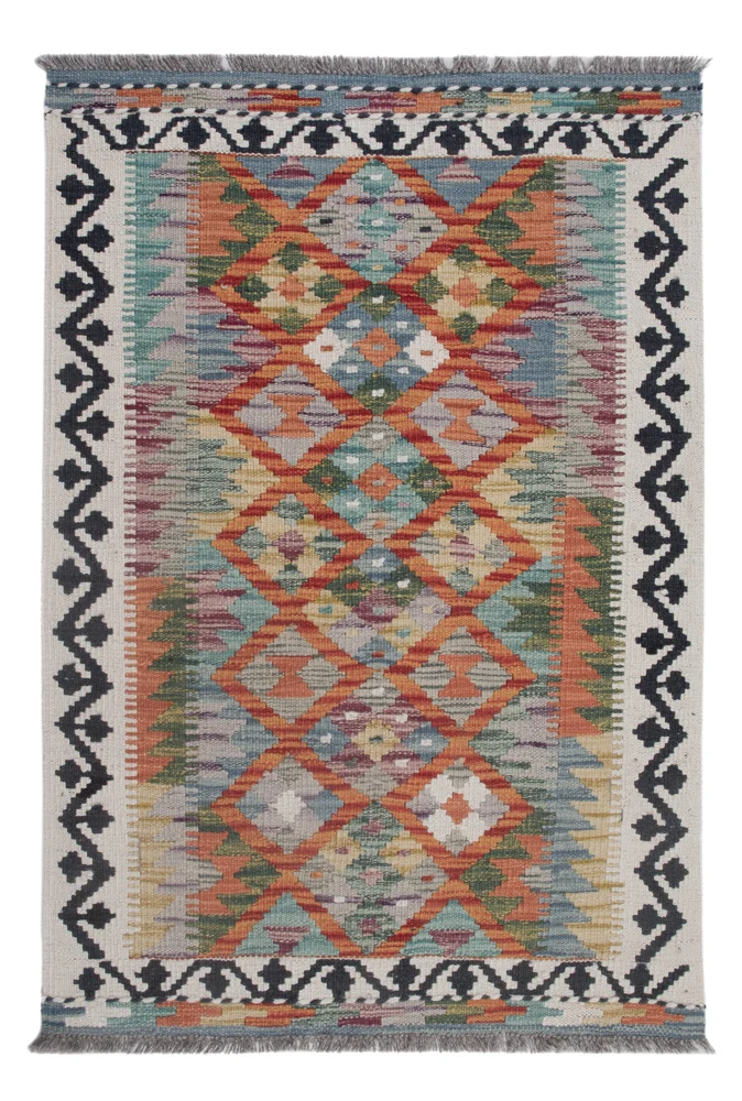 Kelim Maimene Teppich 77x118cm - mehrfarbig