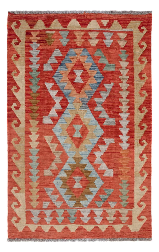 Kelim Maimene Teppich 76x118cm - mehrfarbig