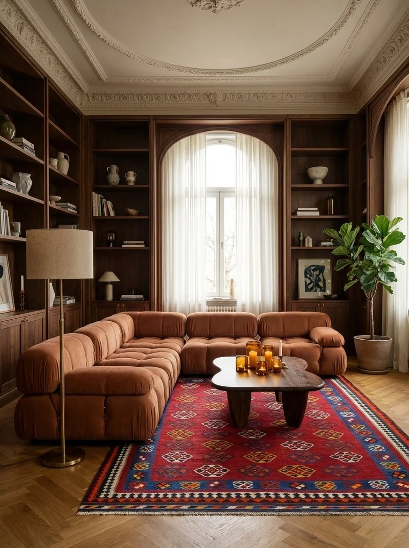 Kelim Gashgai Old · Handgewebt – Rot, 245x166 cm
