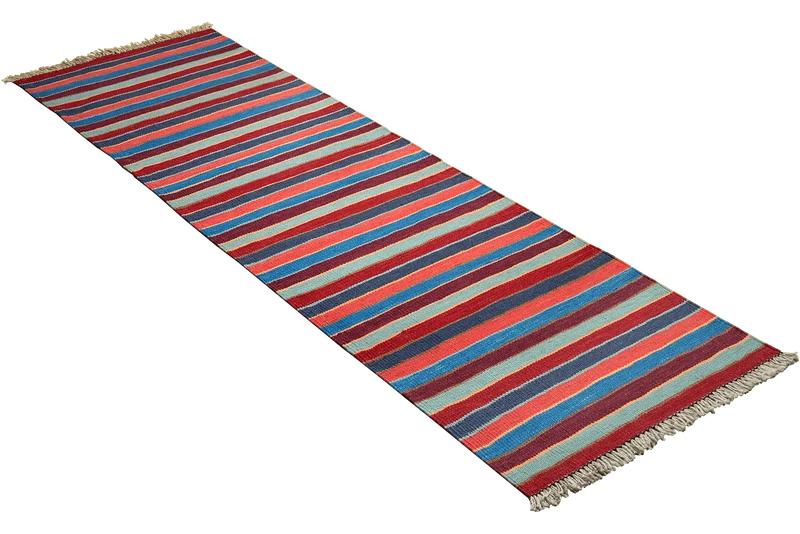 Kelim Gashgai · Handgewebt – Bunt, 199x60 cm