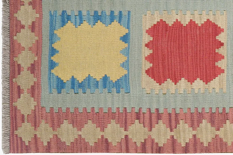 Kelim Gashgai · Handgewebt – Grün, 154x102 cm