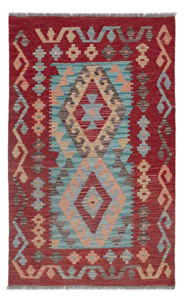 Kelim Maimene Teppich 78x123cm - mehrfarbig