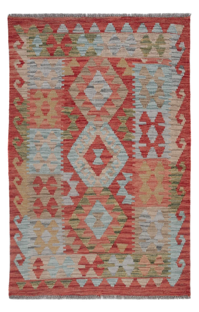 Kelim Maimene Teppich 81x120cm - mehrfarbig