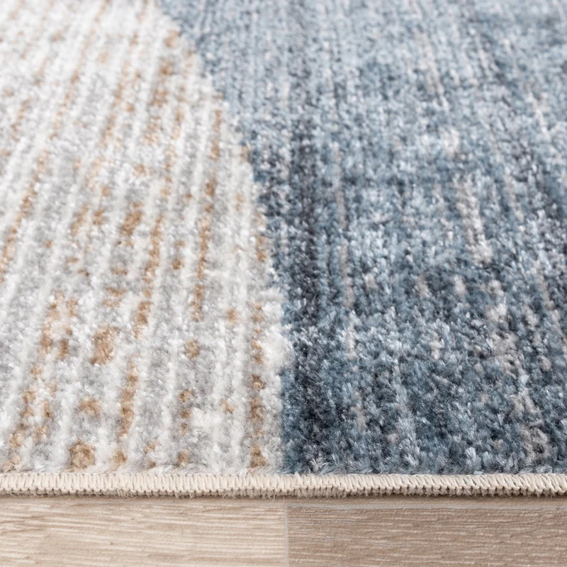 Waschbarer Teppich Rund - Misha Blocks Bunt