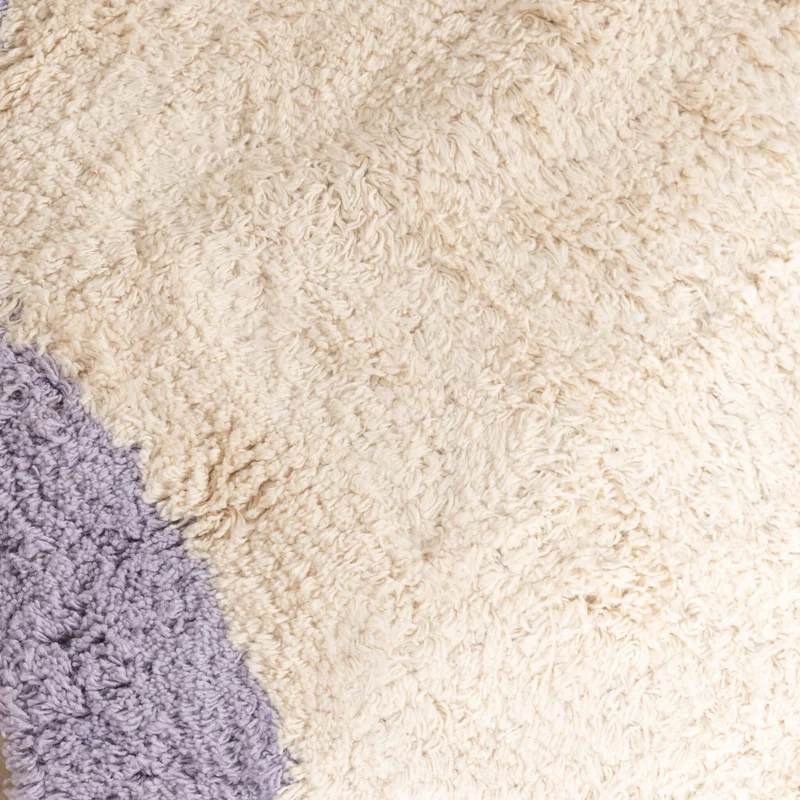 Waschbarer Teppich Rund - Hazy Lila Creme
