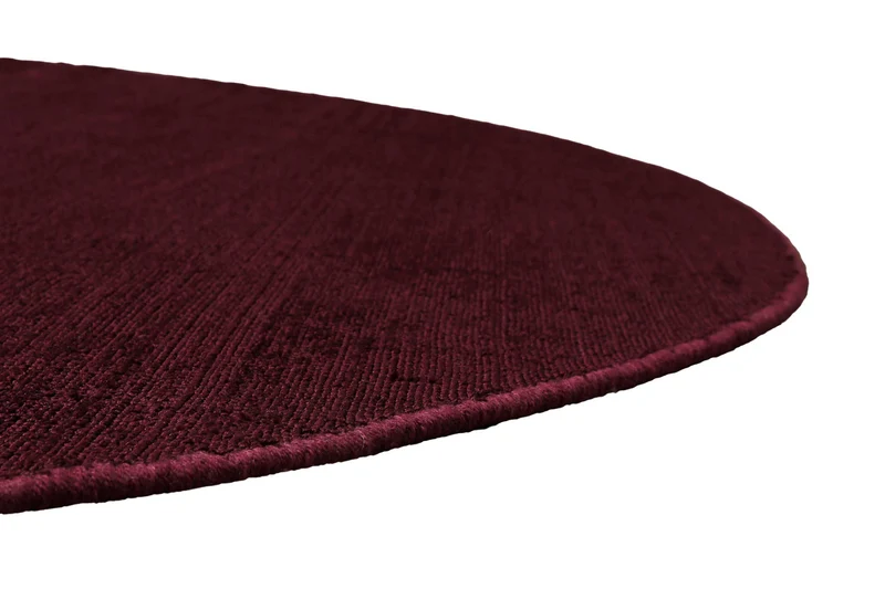 Teppich Rund Bordeaux Rot Kurzflor "Miramonti" Homie Living
