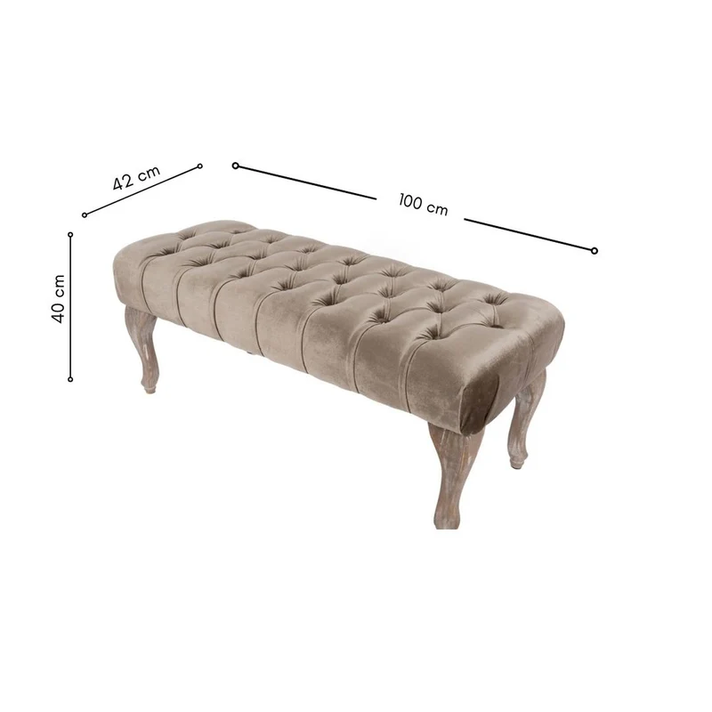 Polsterbank "Ivy", beige