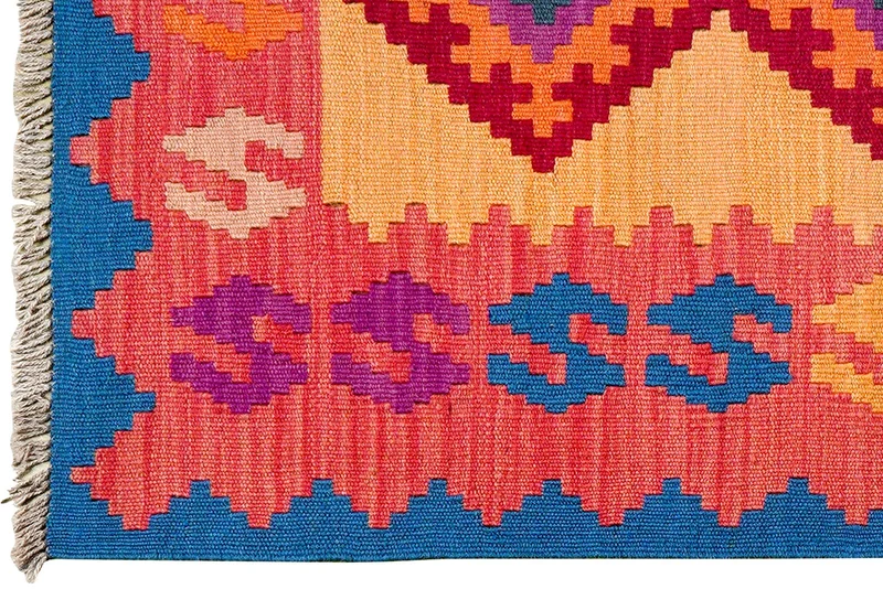 Kelim Gashgai · Handgewebt – Orange, 125x85 cm