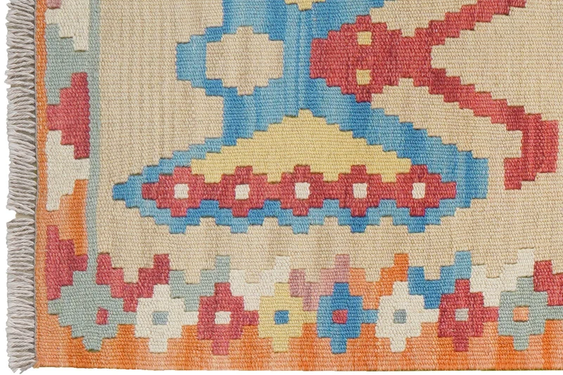 Kelim Gashgai · Handgewebt – Bunt, 197x60 cm
