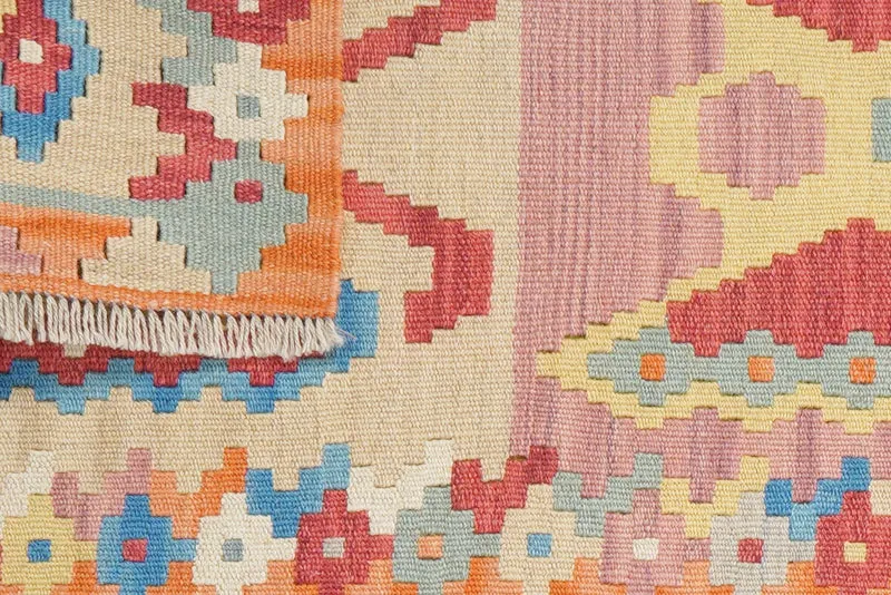 Kelim Gashgai · Handgewebt – Bunt, 197x60 cm