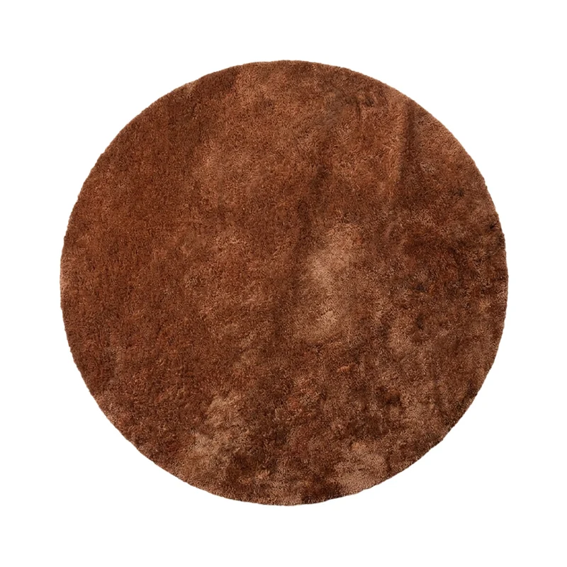 Waschbarer Teppich Rund - Clean Kupfer