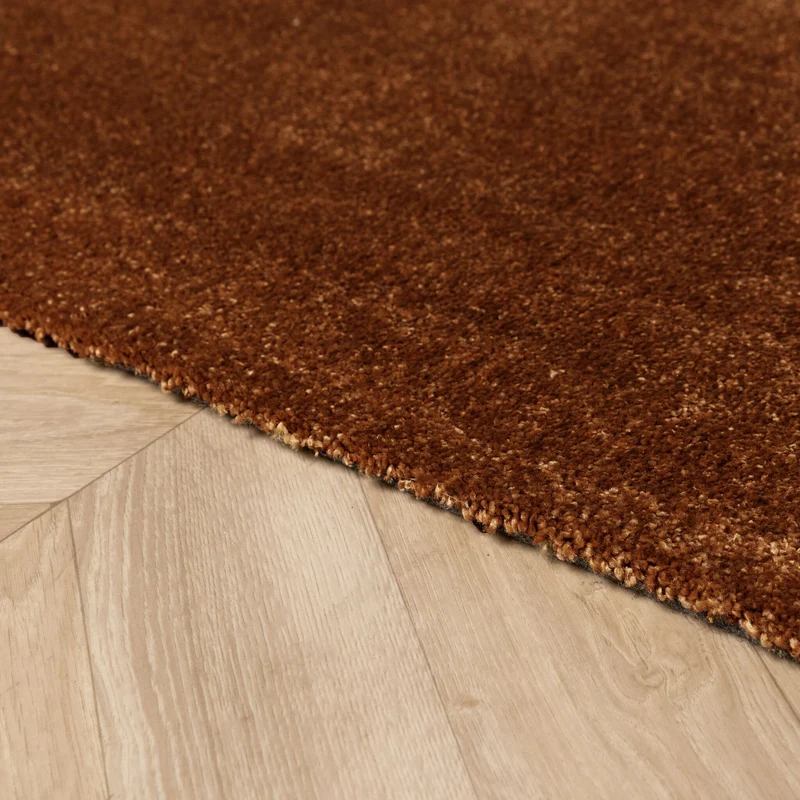 Waschbarer Teppich Rund - Clean Kupfer