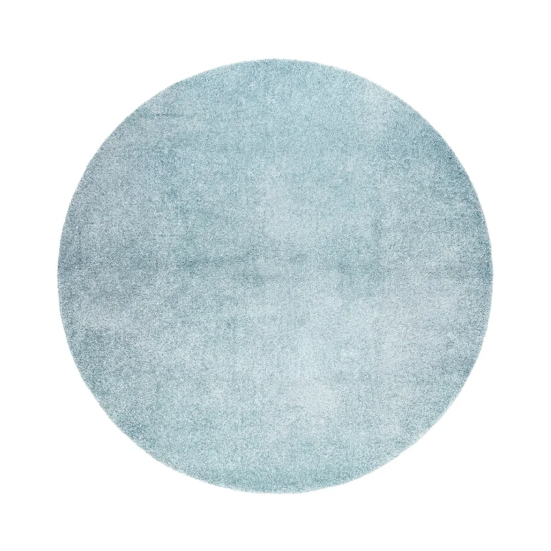 Waschbarer Teppich Rund - Clean Hellblau