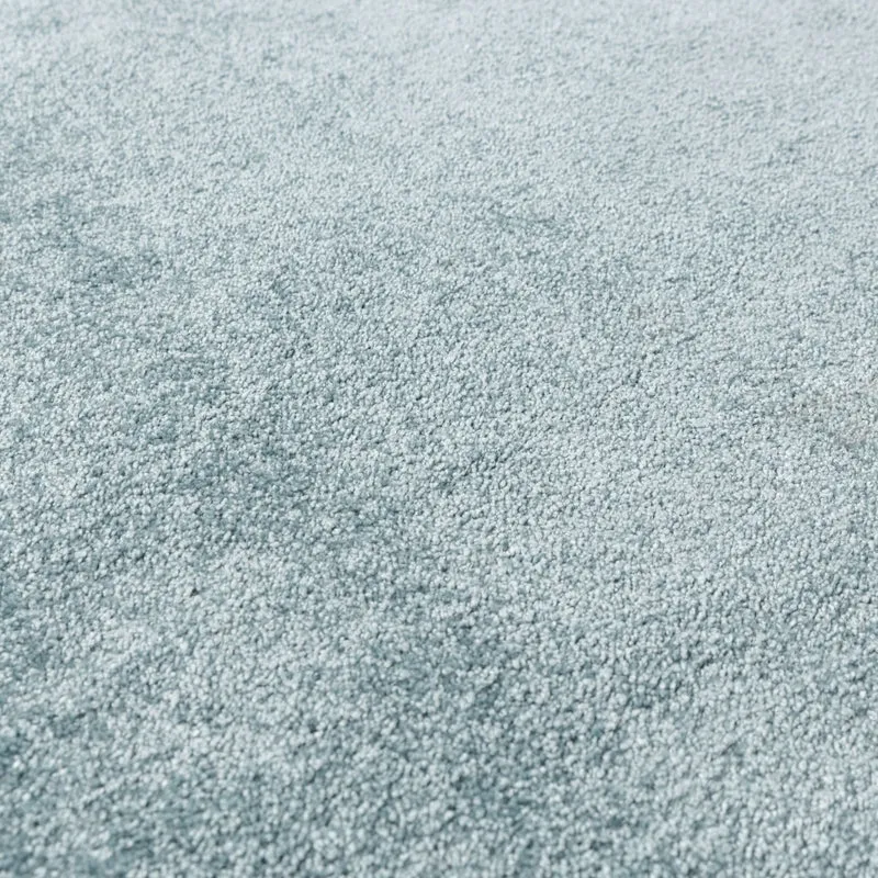 Waschbarer Teppich Rund - Clean Hellblau