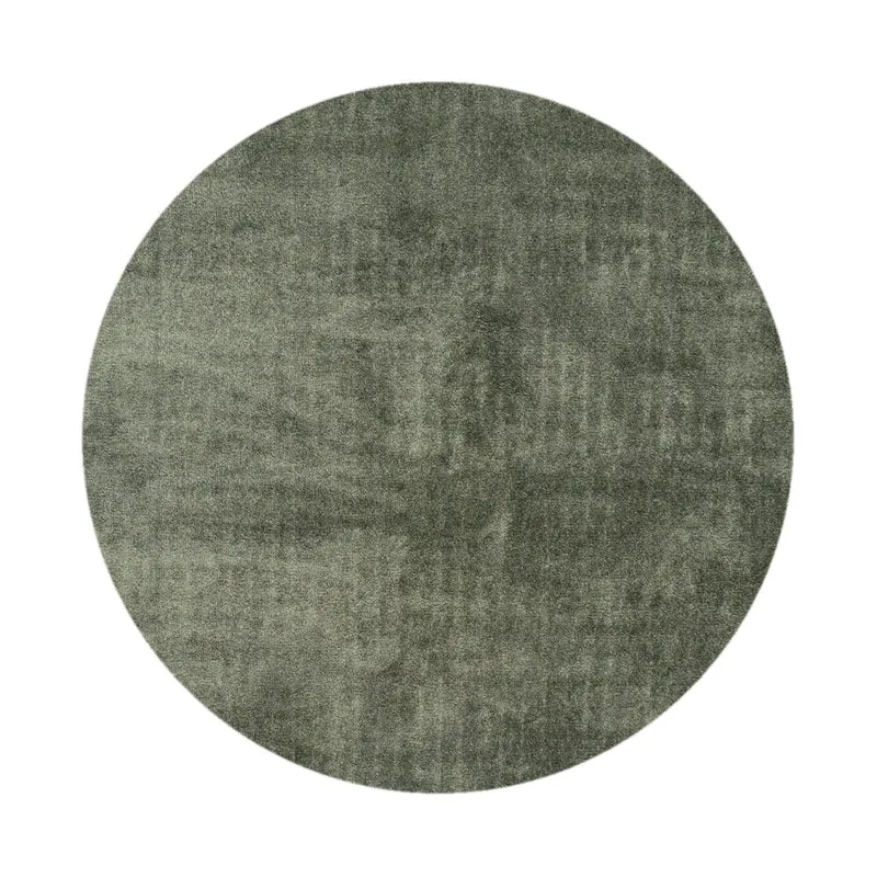 Waschbarer Teppich Rund - Clean Grün